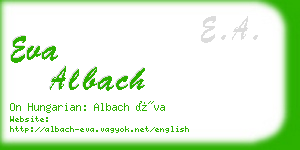 eva albach business card